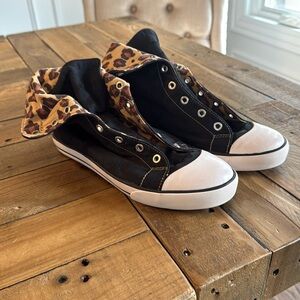 Coach “converse” Bonney Sneakers with Leopard Print